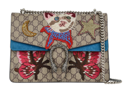 Large Cat Dionysus, Canvas/Suede, Brown/Blue, 6368, 2*